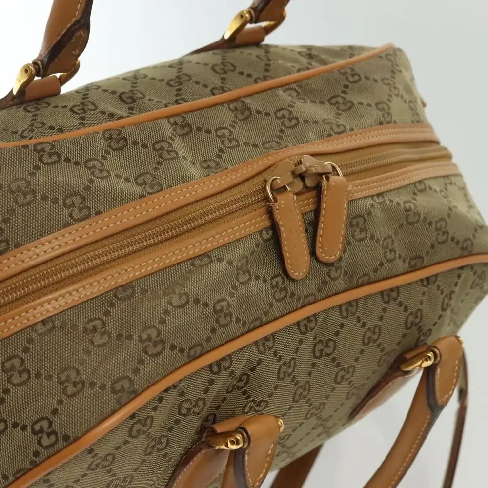 GUCCI GG Canvas Boston Bag Gold Beige 013 123 013 123